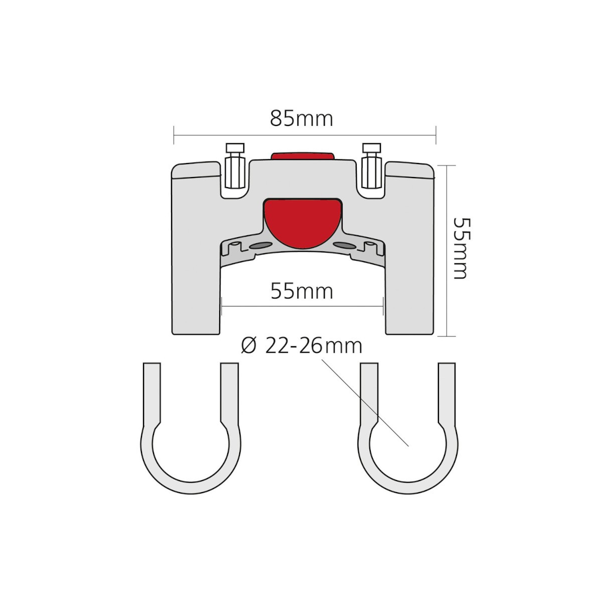 Fixation pour cintre (26.0 mm) Fixation pour cintre (26.0 mm)