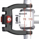 Fixation de cintre pour VAE BOSCH avec serrure Fixation de cintre pour VAE BOSCH avec serrure