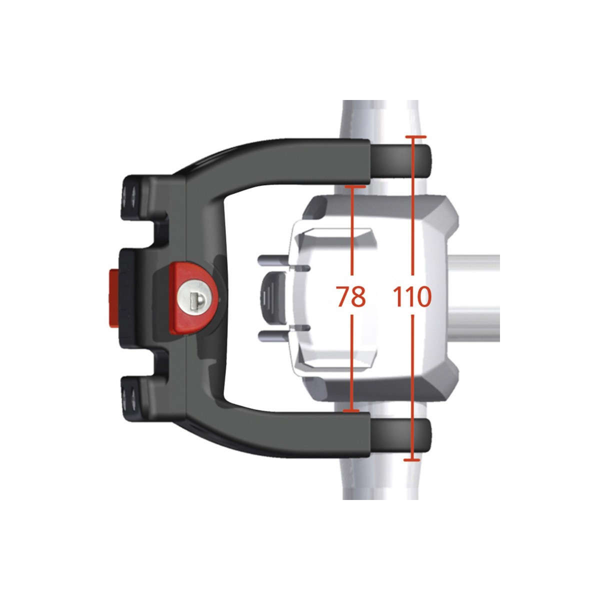 Fixation de cintre pour VAE BOSCH avec serrure Fixation de cintre pour VAE BOSCH avec serrure