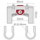 Fixation pour cintre avec serrure Fixation pour cintre avec serrure