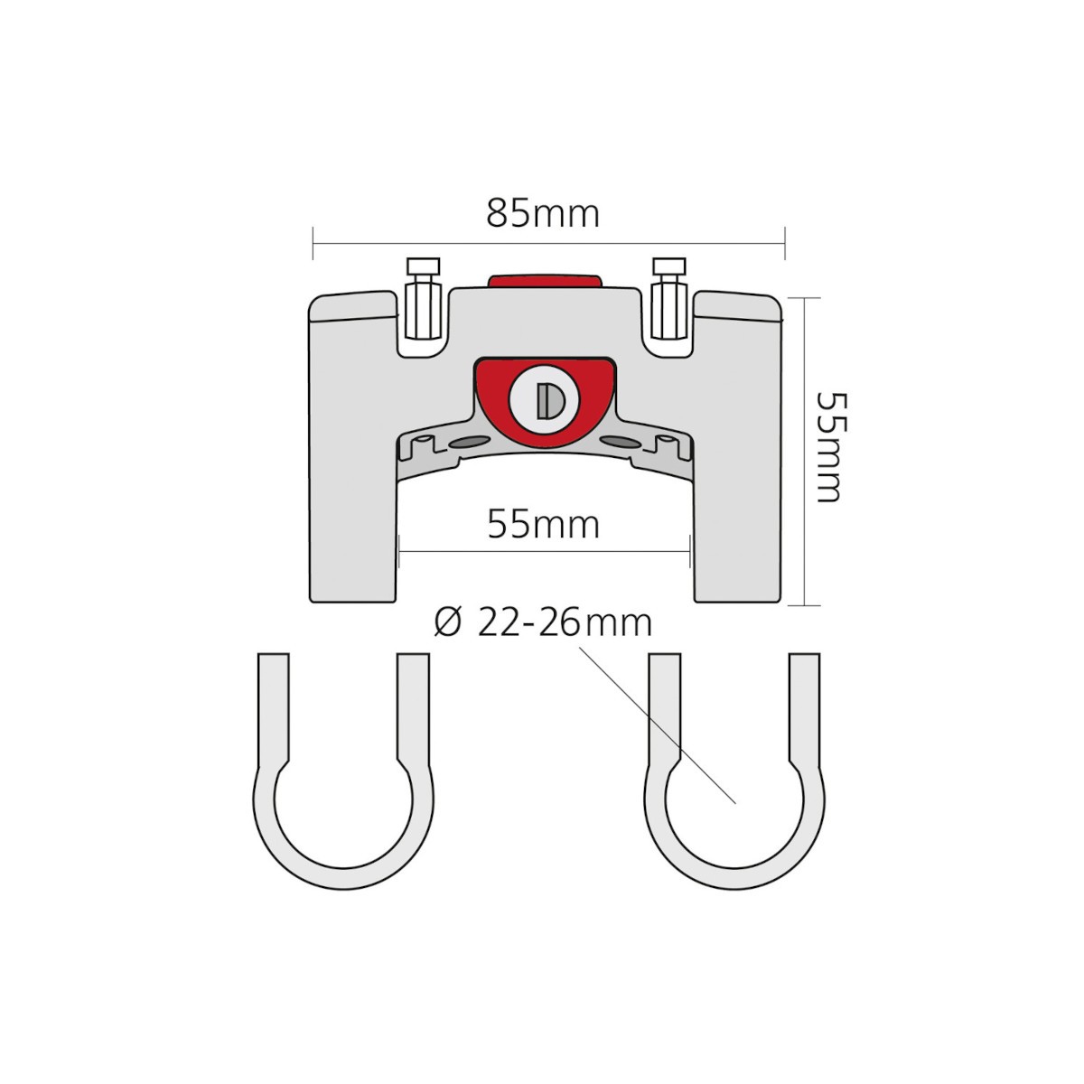 Fixation pour cintre avec serrure Fixation pour cintre avec serrure