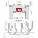 Fixation pour cintre avec serrure + collier 26 et 31.8 Fixation pour cintre avec serrure + collier 26 et 31.8