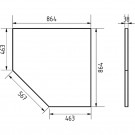 Plan de travail en Inox, meuble d'angle