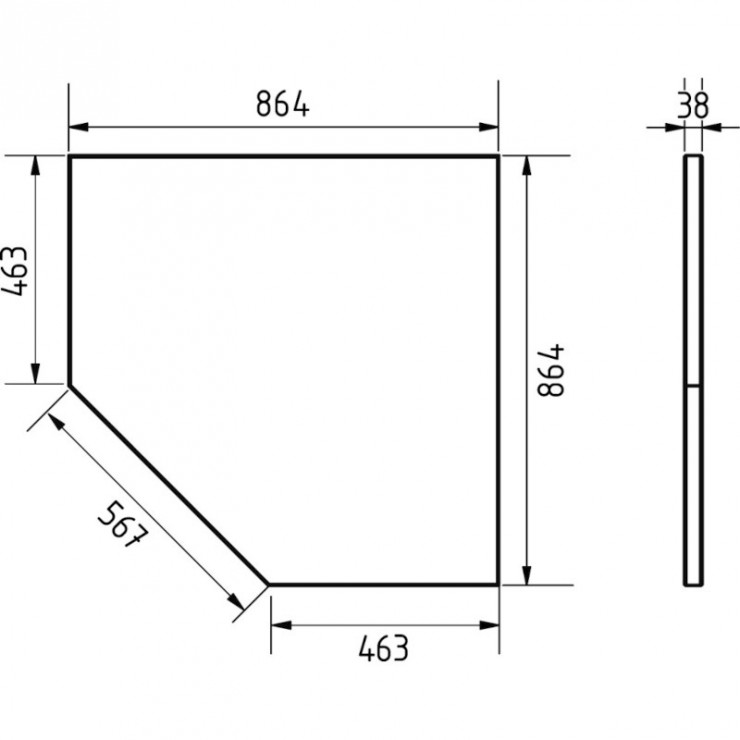 Plan de travail en Inox, meuble d'angle