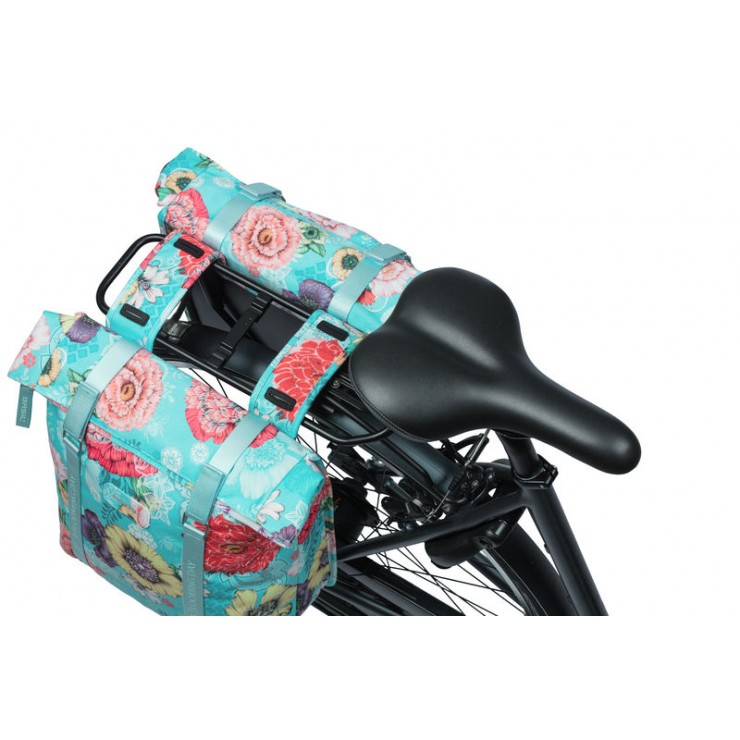 Basil Bloom Field sacoche double, 28-35L, sky blue