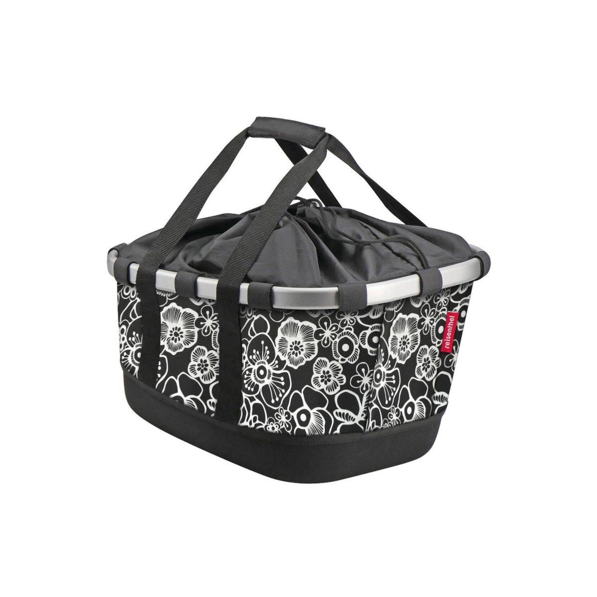 Bikebasket GT pour Racktime Fleurs noires Bikebasket GT pour Racktime Fleurs noires