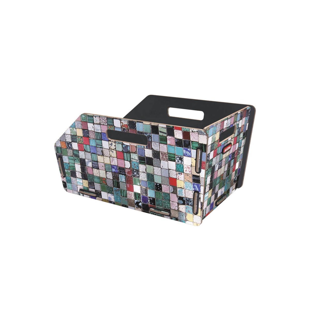 Panier AR droit Radkiste 1 Racktime Mosaïque Panier AR droit Radkiste 1 Racktime Mosaïque
